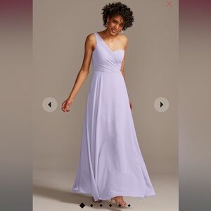 ✨David’s Bridal Bridesmaid Dress, One Shoulder in Iris✨